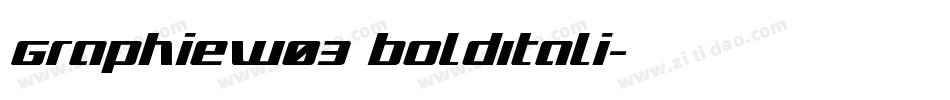 GraphieW03 BoldItali字体转换